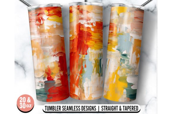 Abstract 20oz 30oz Skinny Tumbler Wrap