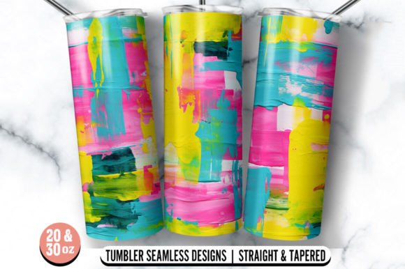 Abstract 20oz 30z Skinny Tumbler Wrap
