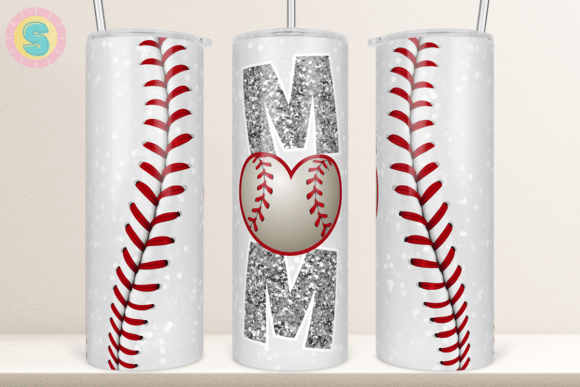 Baseball Mom Glitter 20Oz Tumbler Wrap