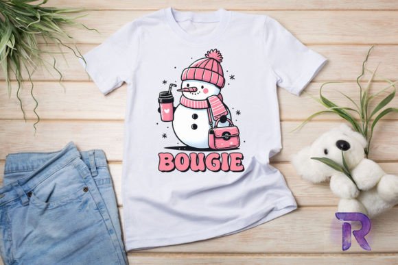 Bougie Snowman Cup and Bag PNG