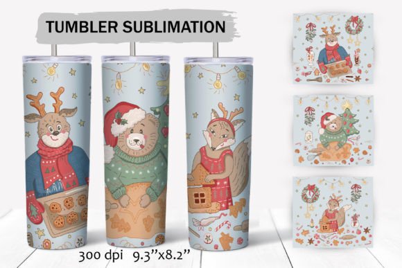Christmas Bakery Tumbler Wraps
