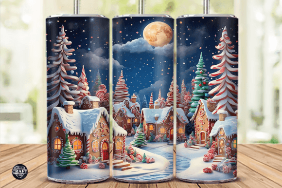 Christmas Tumbler Wrap 20oz Skinny PNG