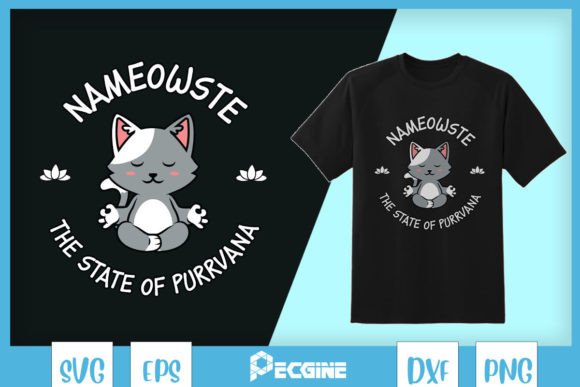 Nameowste Cat Yoga SVG