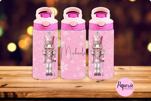 Pink Christmas Nutcracker Tumbler Wrap