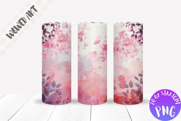 Pink Splash 20oz Skinny Tumbler Wrap