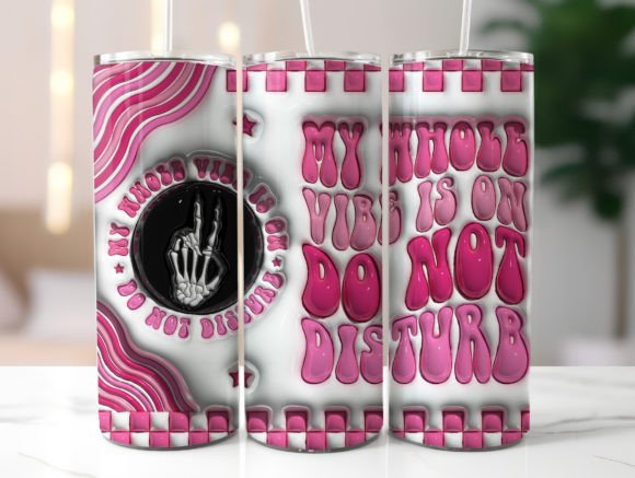 Retro Skeleton Inflated Tumbler Wrap