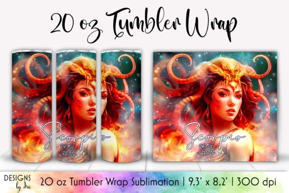 Scorpio Zodiac Sign Tumbler Wrap 20 Oz