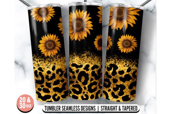 Sunflower Gold Glitter Tumbler Wrap