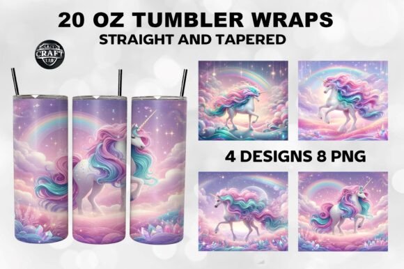 Unicorn Tumbler Wrap 20oz Sublimation