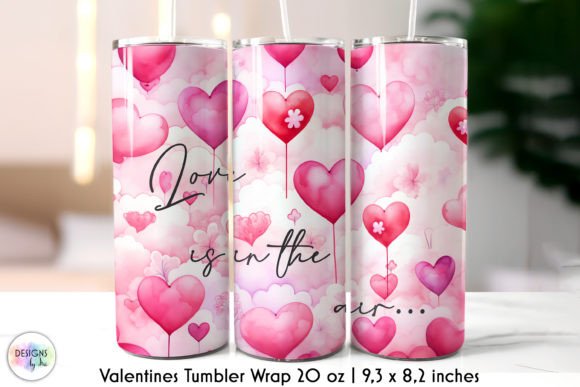 Valentines Day Tumbler Wrap Design